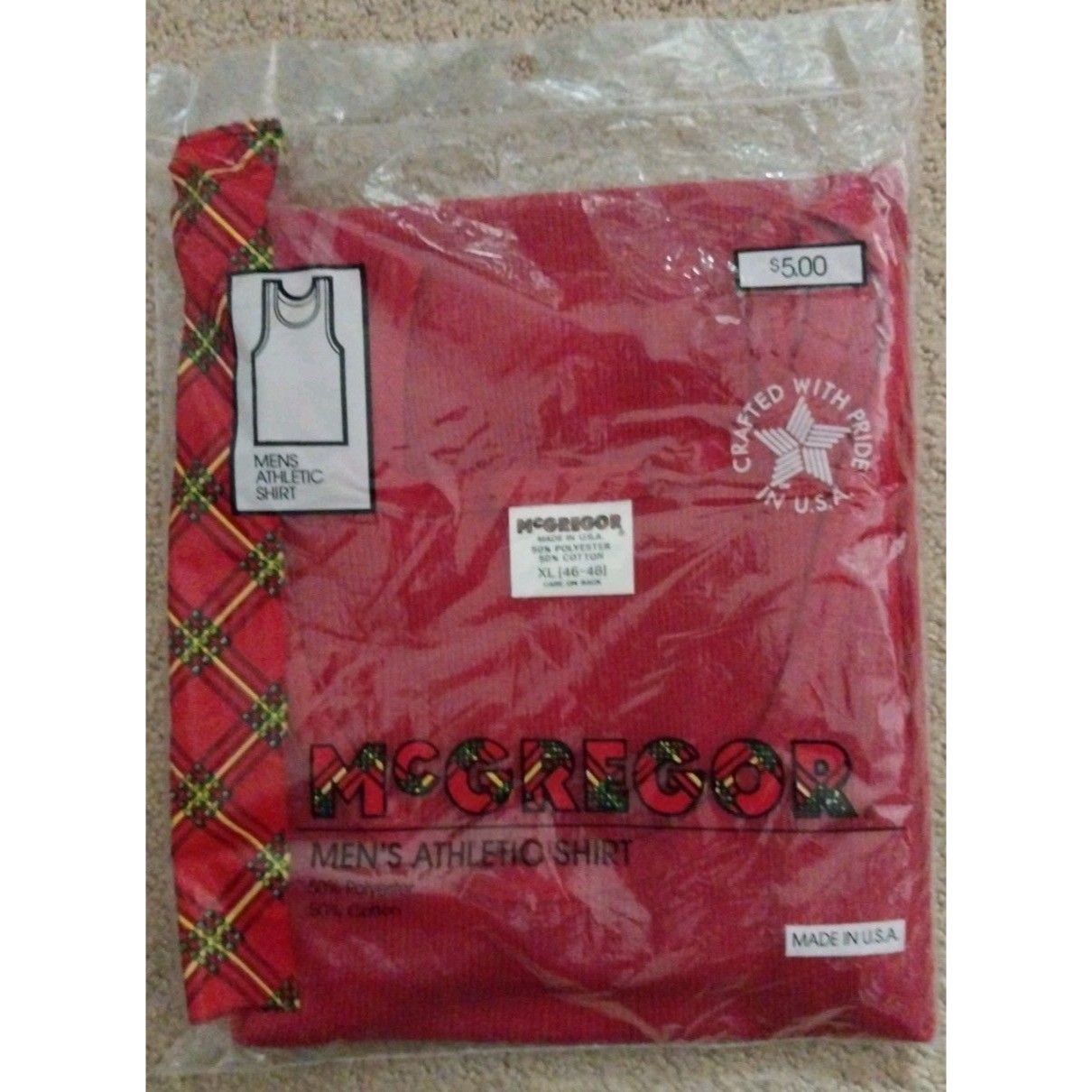 Vintage Macgregor Tank Top Men’s X-Large Usa Red